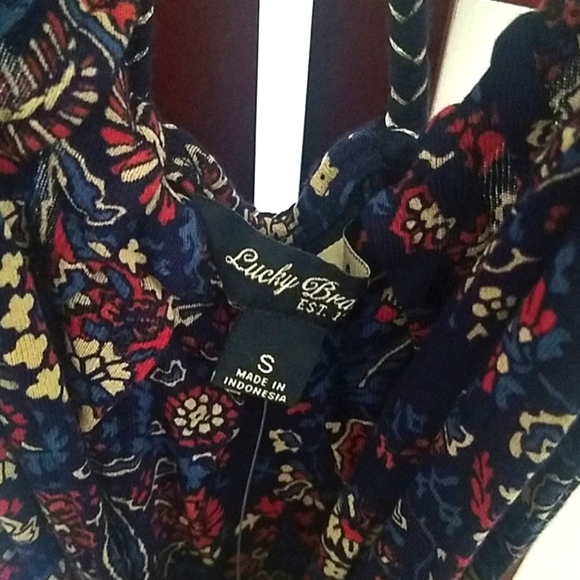 🎉HP🎉NWT Lucky Brand Paisley knit halter spaghetti string midi/maxi dress S - Picture 3 of 5